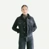 Rolla's Jeans Womens Black Cord Sherpa Jacket
