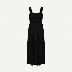 Nation LTD Shoshanah Smocked Dress - Jet Black Womens