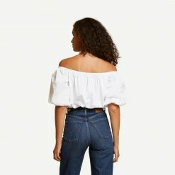 Nation LTD Sonali Bubble Hem Top - White Womens