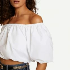 Nation LTD Sonali Bubble Hem Top - White Womens