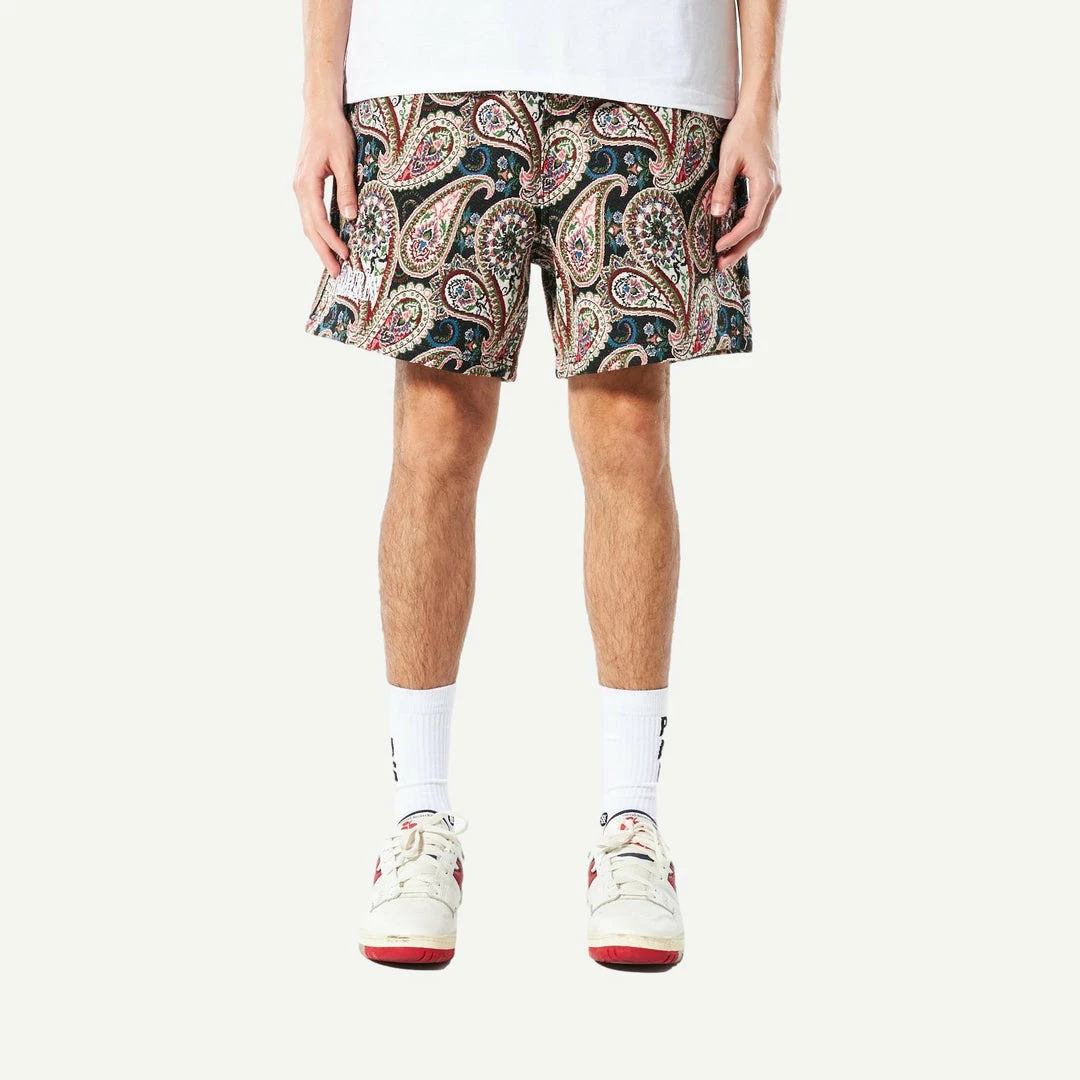 Pleasures Casket Woven Shorts - Black Mens 6 Pleasures Casket Woven Shorts - Black Mens