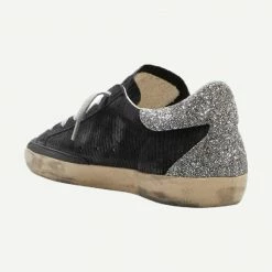 Golden Goose Superstar Corduroy Print Upper Crystals Star Womens