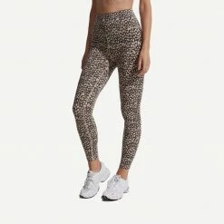 Varley Lets Move High Rise Legging 25 - Tan Motion Stripes