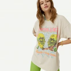 Daydreamer Metallica Wherever I May Roam Merch Tee - Dirty White Womens