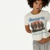 Daydreamer The Doors Waiting For The Sun Shrunken Tee - Stone Vintage Womens