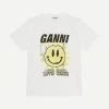 Ganni Light Jersey Sun Love Print Relaxed T-Shirt - Bright White Tee & Tanks