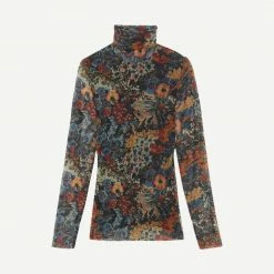 Ganni Womens Long Sleeve Fitted Rollneck In Butternut