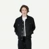 Thrills Mens Oversized Wanderer Denim Jacket Black Rinse