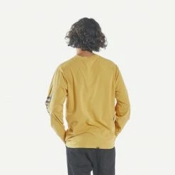 Thrills Mens Forget Me Not Merch Fit Long Sleeve Tee Mineral Yellow