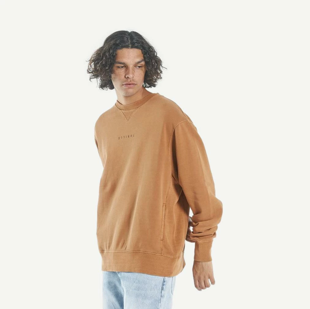 Minimal Thrills Oversized Crew Spice Brown Mens 4 Minimal Thrills Oversized Crew Spice Brown Mens