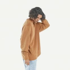 Minimal Thrills Oversized Crew Spice Brown Mens 9 Minimal Thrills Oversized Crew Spice Brown Mens