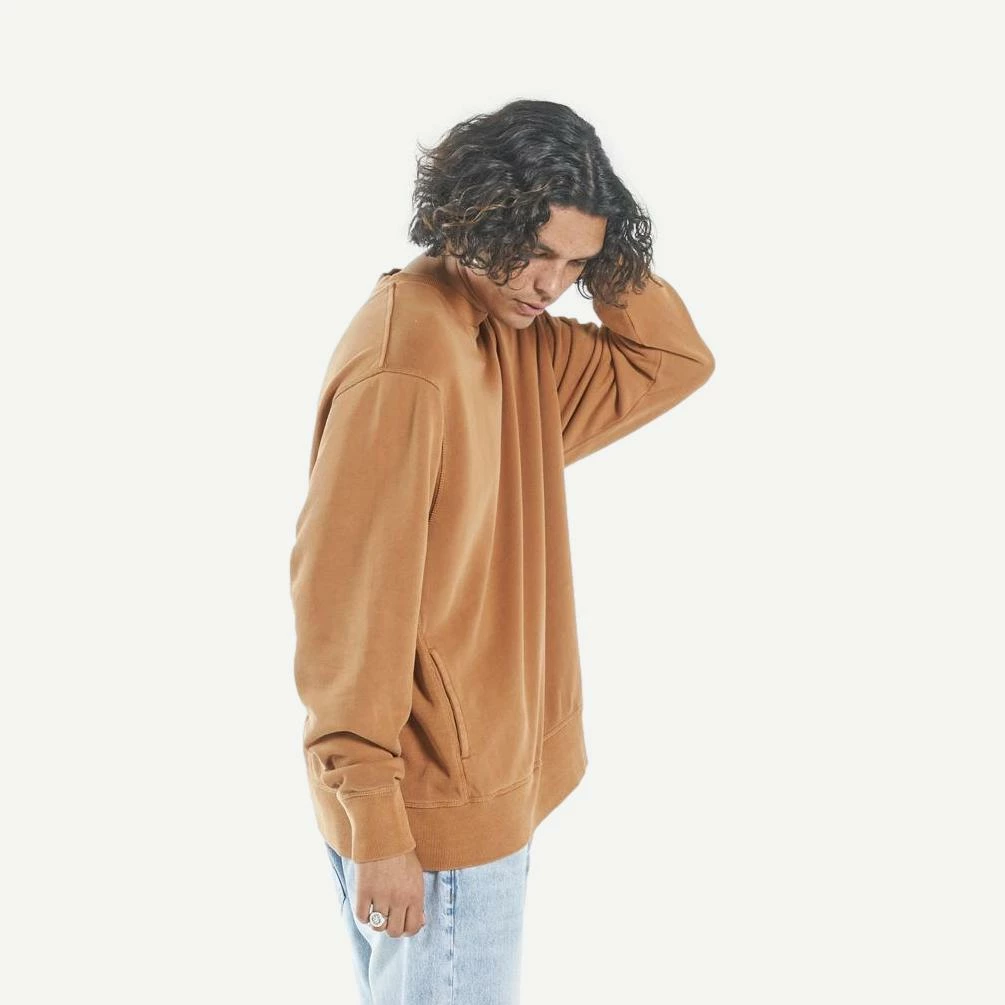 Minimal Thrills Oversized Crew Spice Brown Mens 6 Minimal Thrills Oversized Crew Spice Brown Mens