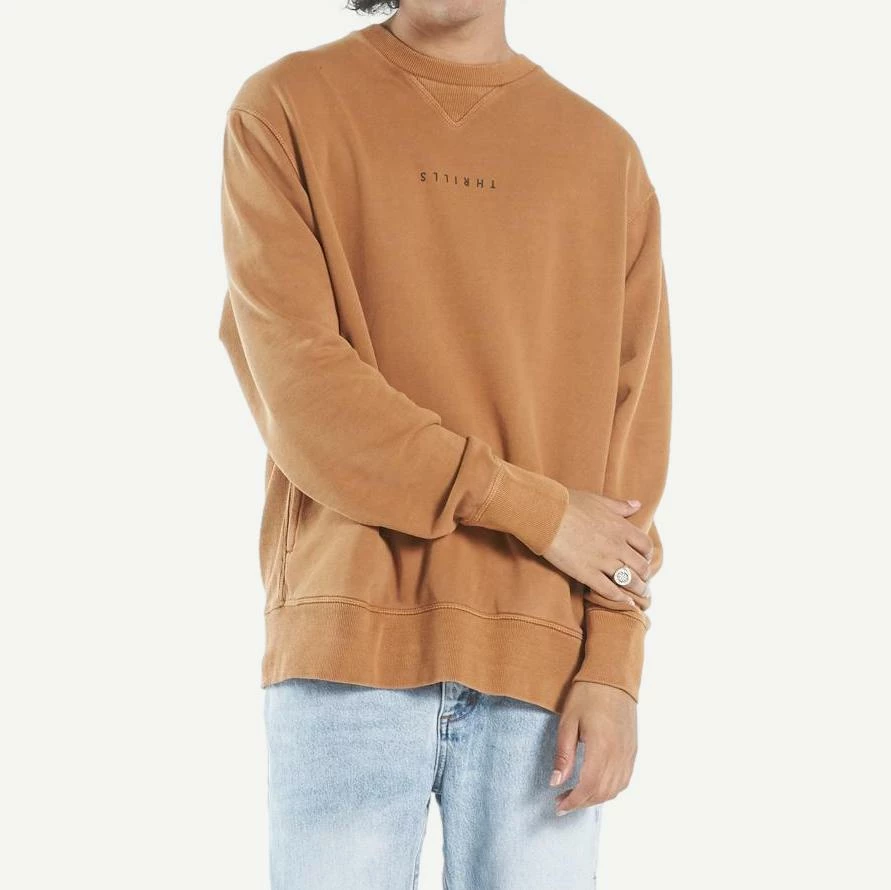 Minimal Thrills Oversized Crew Spice Brown Mens 3 Minimal Thrills Oversized Crew Spice Brown Mens
