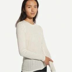 Vince Womens Ribbed L/S Crew