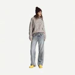 Rag & Bone Womens Nora Cable Knit T Neck