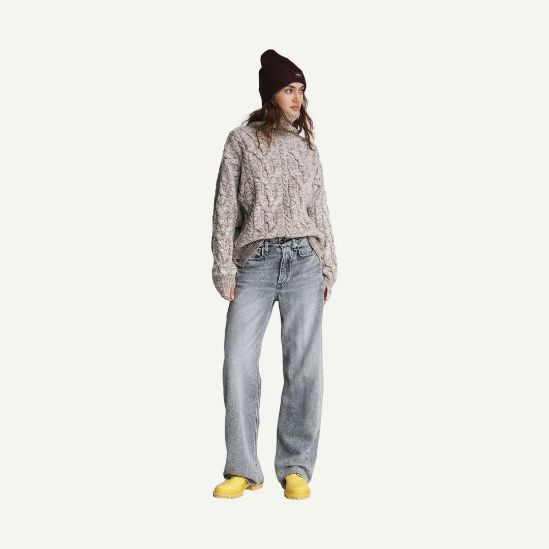 Rag & Bone Womens Nora Cable Knit T Neck 4 Rag & Bone Womens Nora Cable Knit T Neck