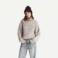Rag & Bone Womens Nora Cable Knit T Neck 12 Rag & Bone Womens Nora Cable Knit T Neck