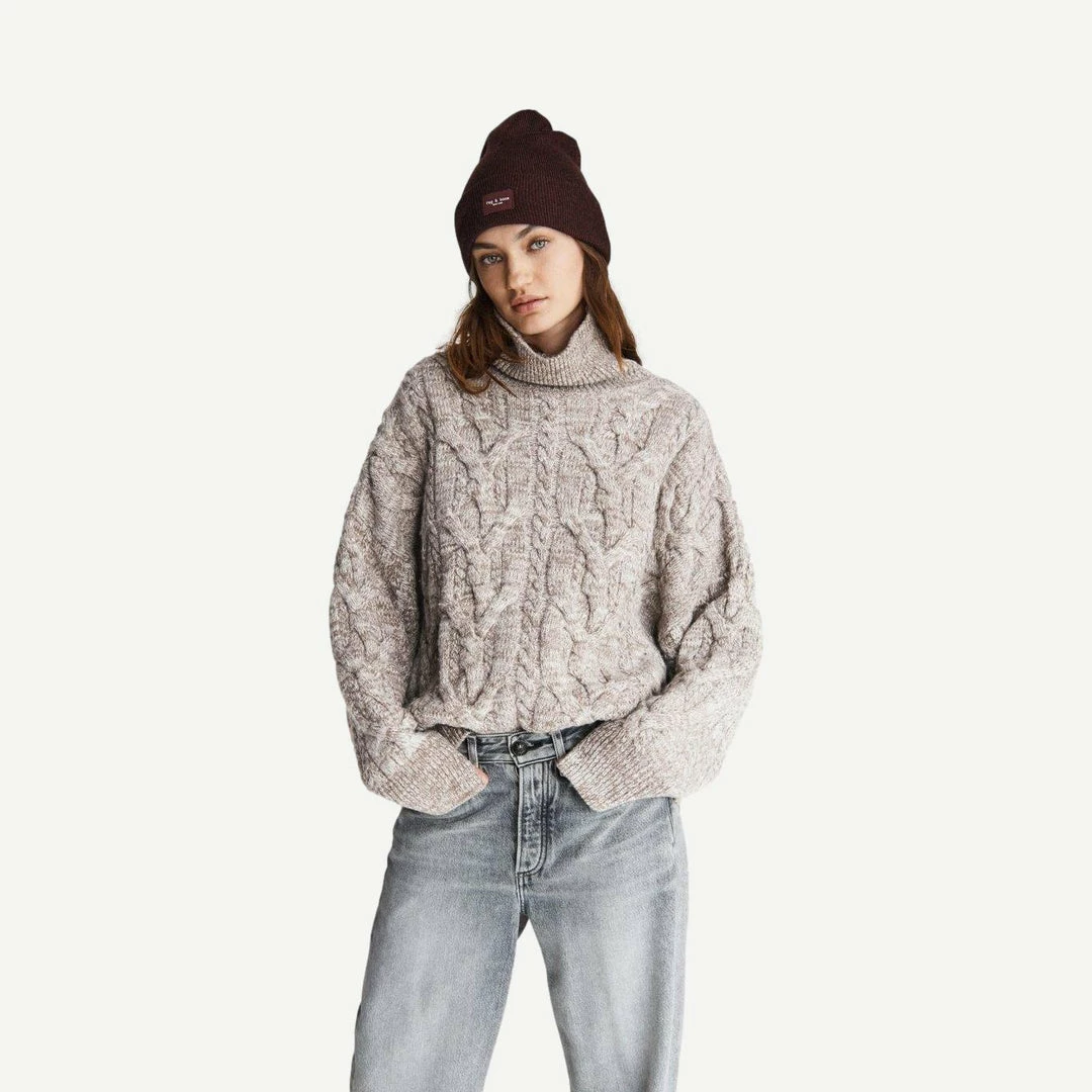 Rag & Bone Womens Nora Cable Knit T Neck 7 Rag & Bone Womens Nora Cable Knit T Neck