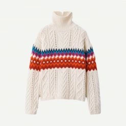 Rag & Bone Womens Willow Fairisle TurtleNeck