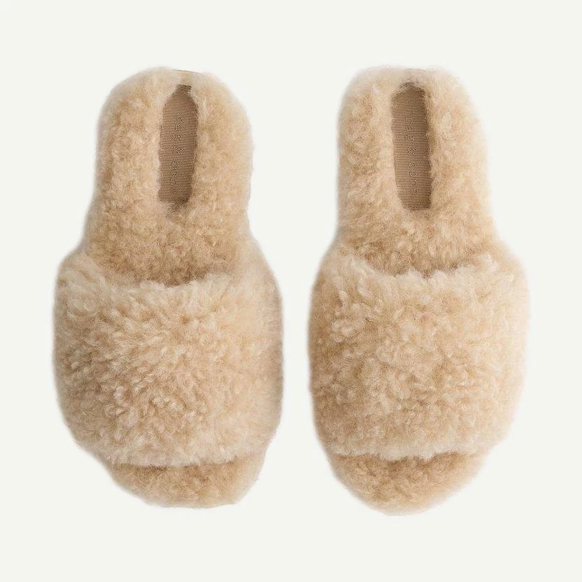 Rag & Bone Eria Sandal Faux Furr Ivory Womens 4 Rag & Bone Eria Sandal Faux Furr Ivory Womens