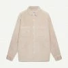 Wax London Mens Whiting Overshirt Jumbo Corduroy - Stone