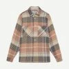Wax London Mens Whiting Overshirt Spear Mandras Check - Orange/Grey