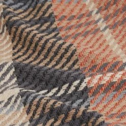 Wax London Mens Whiting Overshirt Spear Mandras Check - Orange/Grey