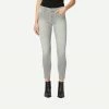 Hudson Womens Nico Mid Rise Super Skinny Ankle In Silver Fields