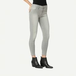 Hudson Womens Nico Mid Rise Super Skinny Ankle In Silver Fields