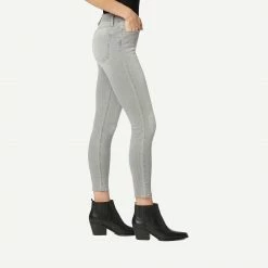 Hudson Womens Nico Mid Rise Super Skinny Ankle In Silver Fields 8 Hudson Womens Nico Mid Rise Super Skinny Ankle In Silver Fields