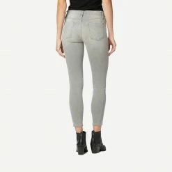 Hudson Womens Nico Mid Rise Super Skinny Ankle In Silver Fields 9 Hudson Womens Nico Mid Rise Super Skinny Ankle In Silver Fields