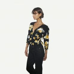 Rue Stiic Maren Blouse In Marigold Floral Womens