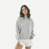 Womens Minimal Thrills Slouch Crew Gravel
