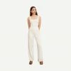 Vince Wide Leg Ribbed Pant - Off White Womens