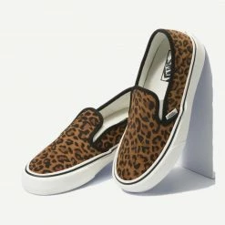 Vans Womens Slip-On SF In Suede Leopard