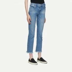 Frame Denim Womens Le High Straight Raw - Utopia