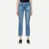 Frame Denim Womens Le High Straight Raw - Utopia