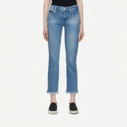 Frame Denim Womens Le High Straight Raw - Utopia