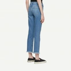 Frame Denim Womens Le High Straight Raw - Utopia