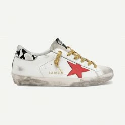 Golden Goose Superstar Leather Upper Laminated Star Snake Print Heel Womens