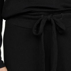 LNA Womens Core Ribbed Kismet Pant - Black