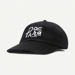 By Parra Fonted 6 Panel Hat Black Mens