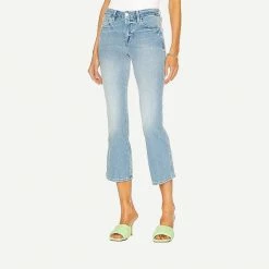 Frame Denim Le Crop Mini Boot Double Needle In Tropic Womens