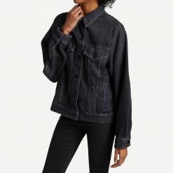 Rag & Bone Denim Jacket Onyx Womens