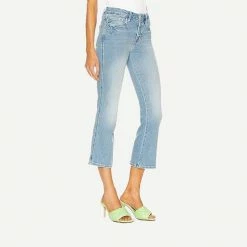 Frame Denim Le Crop Mini Boot Double Needle In Tropic Womens