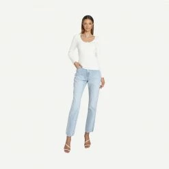 Rolla's Jeans Classic Rib Sweater Off White