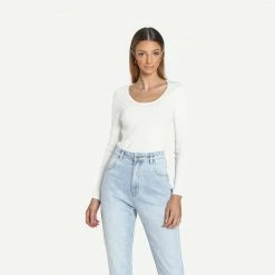 Rolla's Jeans Classic Rib Sweater Off White