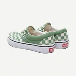 Vans Classic Slip-on Checkerboards Shale Green Mens 10 Vans Classic Slip-on Checkerboards Shale Green Mens