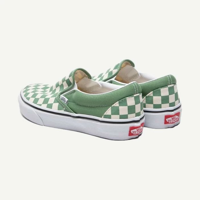 Vans Classic Slip-on Checkerboards Shale Green Mens 6 Vans Classic Slip-on Checkerboards Shale Green Mens
