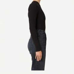 Agolde Womens Alma Shrunken Crew Neck - Black